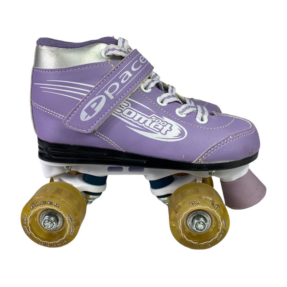Roller Skates Pacer Comet 500 Lavender And White Light Up Wheels Size 2